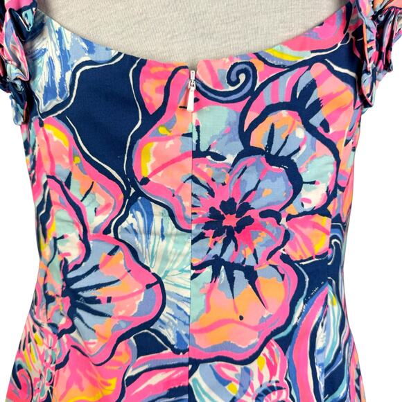 Lilly Pulitzer Floral Dress in Pink and Blue - Picture 9 of 14